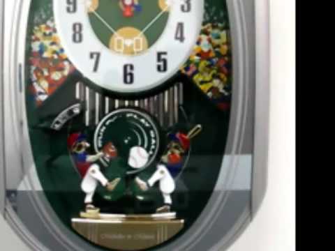 QXM256SRH - Seiko Melodies in Motion Baseball Clock - YouTube