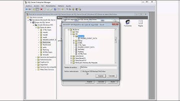 Tutorial - Crear Backup SQL 2000 Mu Server