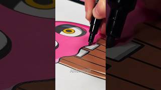Drawing Carl the Cupcake from FNAF with Posca Markers! #shorts