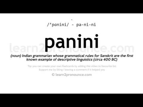 Pronunciation of Panini | Definition of Panini