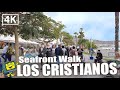 LOS CRISTIANOS - Tenerife 2022 - Seafront Walk 4K