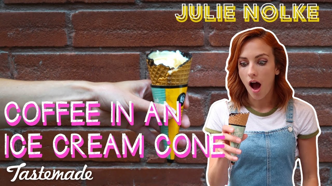 Coffee in an Ice Cream Cone I 5 Second Rule with Julie | Tastemade