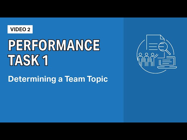 AP Seminar Performance Task 1: Determining a team topic class=
