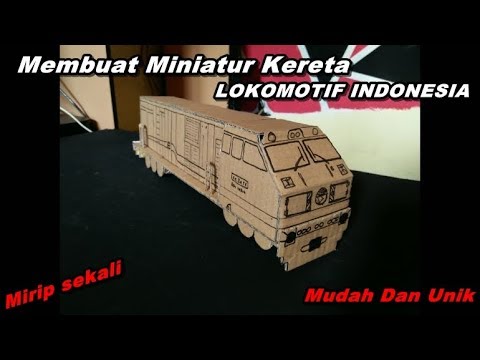 Cara Membuat Miniatur Kereta Api CC203 Indonesia Dari Kardus | Ide Kreatif