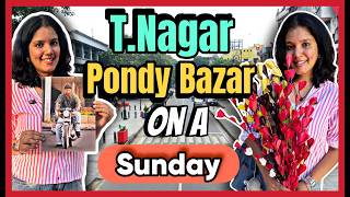 T.Nagar Pondy Bazar On a Sunday Vlog #tamilvlog