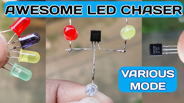 How To Make a Awesome Quality LED CHASER WITHOUT any IC using Only One Transistor