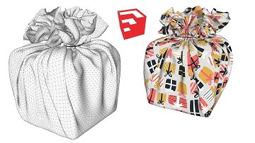 Creating a Present and pillow in SketchUp | ClothWorks - TutorialsUp