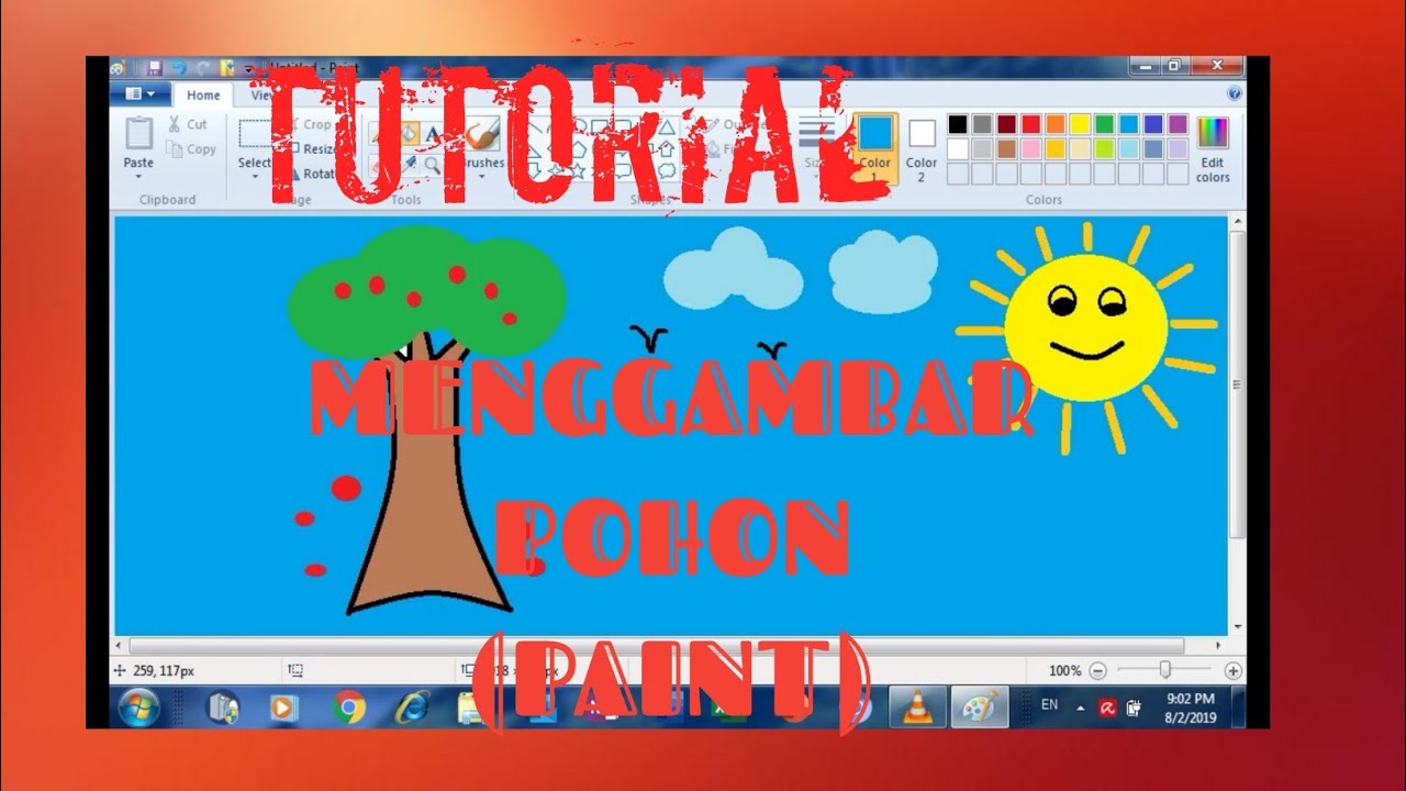  Menggambar  Pohon Paint  YouTube