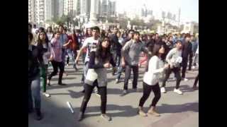 FLASH MOB in Shipra Mall "Youth Against Crime" performing sada haq