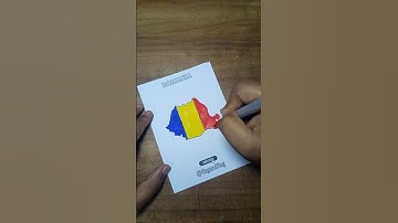 Romania Flag Inside Map Art | Stunning Romanian Map Design | Flag & Flag #flagart