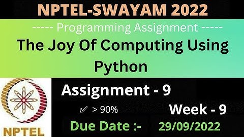 NPTEL: The Joy Of Computing Using Python Week 9 Programming Assignment Answers