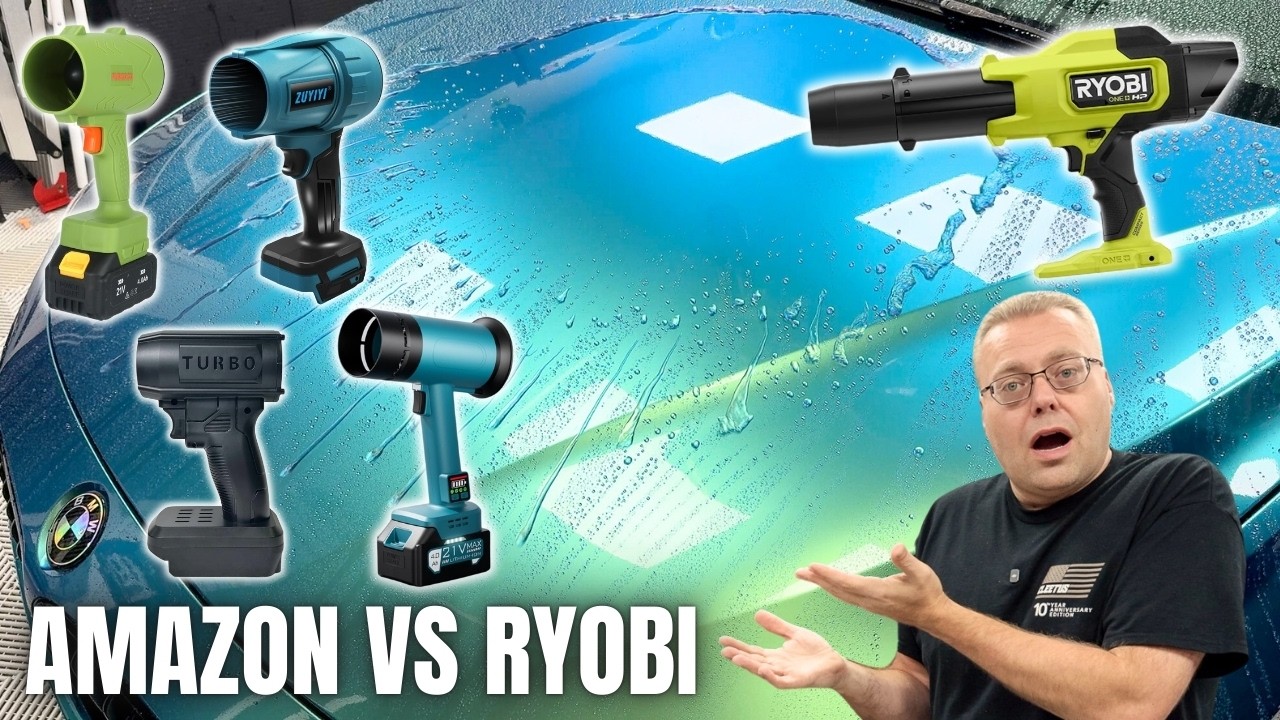 BEST AMAZON Handheld Blowers Versus Ryobi! | Long Duration & Full Car Drying Testing!