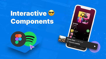 Figma Interactive component animation tutorial | prototyping Spotify app