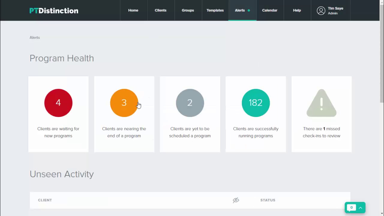 Easily See When Your Clients Are Due New Programs On PT Distinctions 