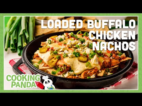 Loaded Buffalo Chicken Nachos [Nacho Recipes] - video from Cooking Panda