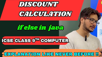 Java program to calculate discount based on sales input by user|ICSE computer class 9 10|if else