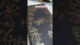 📚Foil For Diary, Calendar, Book Cover Low Cost option For Binding | AbhishekID.com