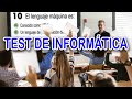 2 - TEST DE INFORMÁTICA: 10 preguntas para detectar conocimientos, corrección y explicación efectiva