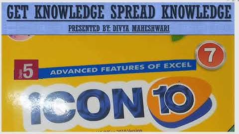 COMPUTER ICON 10 PART-1 CLASS-7 CH-5