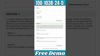 1D0-1038-24-D Certification Exam Dumps - Updated and Totally free