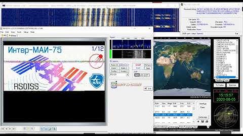 Decoding ISS SSTV (PD-120) image on 145.800 MHz, 05 August 2020, 1514 UTC