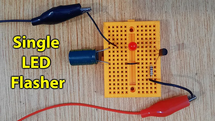 Easy LED Blinker Circuit Project  Transistor + Capacitor Circuit