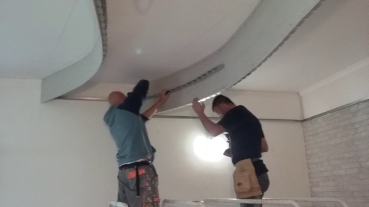 Controsoffitto curvo ( å¼§å½¢å¤©è±æ¿ ) youtube Costruire un controsoffitto in cartongesso