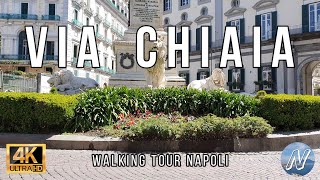 Walkingtour Napoli Via Chiaia, #bicycletour, #walkingtour, 4K UHD