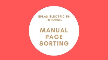 Manual Page Sorting | EPLAN Electric P8