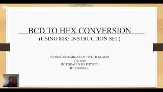 BCD to HEX Conversion