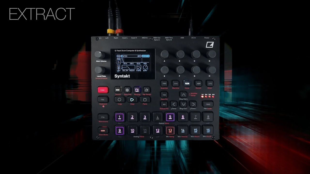 extract ... Elektron Syntakt ... downbeat, psybient