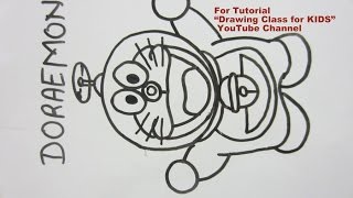 How to Draw- Flying DORAEMON Cartton Step by Step Tutorial for Kids