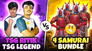 TSG RITIK & LEGEND VS 4 Ultra Pro Samurai's😱|| Chrono Vs Skyler -Garena Free Fire