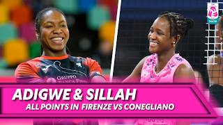 ADIGWE \u0026 SILLAH, All points in Firenze - Conegliano | Best Performance | LVF 2025/26