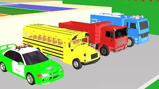 Learn Colors with Vehicle 🚙 | Color Changing Fun for Kids