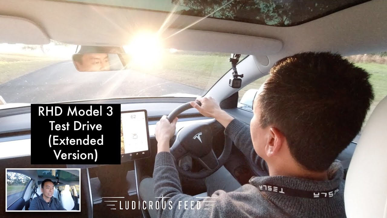 elon gold RHD Tesla Model 3 Test Drive (Extended Version)