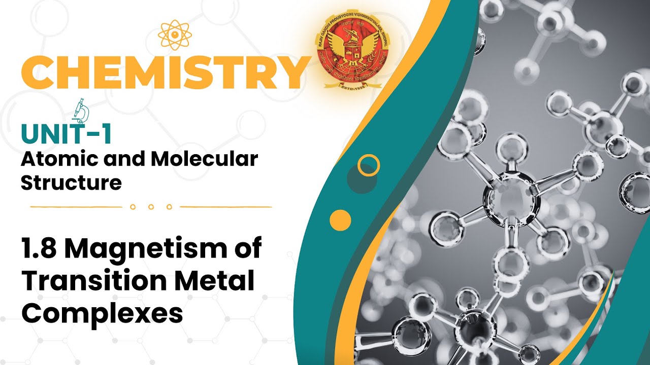 1.8 Magnetism of Transition Metal Complexes | Chemistry -1 | - YouTube