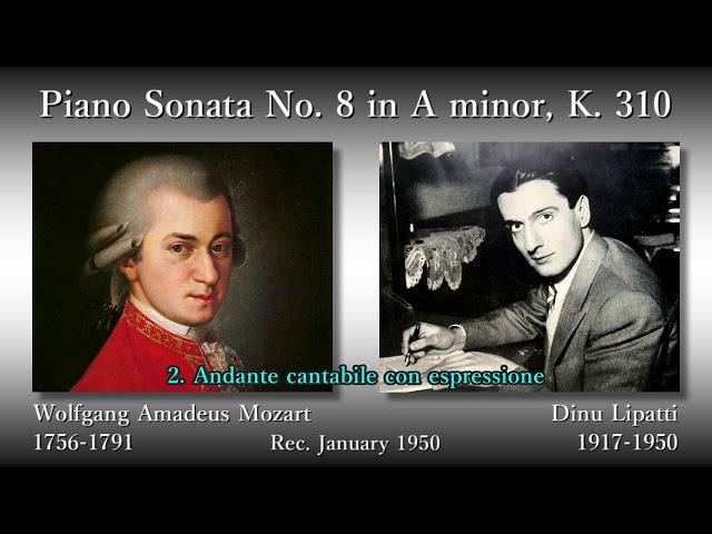 Mozart: Piano Sonata No. 8, Lipatti (1950) モーツァルト ピアノ