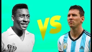 Pele 🇧🇷 VS Messi 🇦🇷 - ✭Dribbling, ✭Goals, ✭Headers, ✭Free Kicks, & More