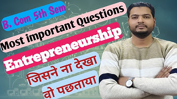 B. Com 5th Sem Paper- Introduction to entrepreneurship. #lucknowuniversity #education #students