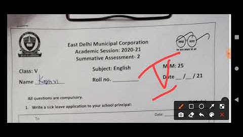 EDMC class 5 english S.A 2 question paper solution final exam 2021