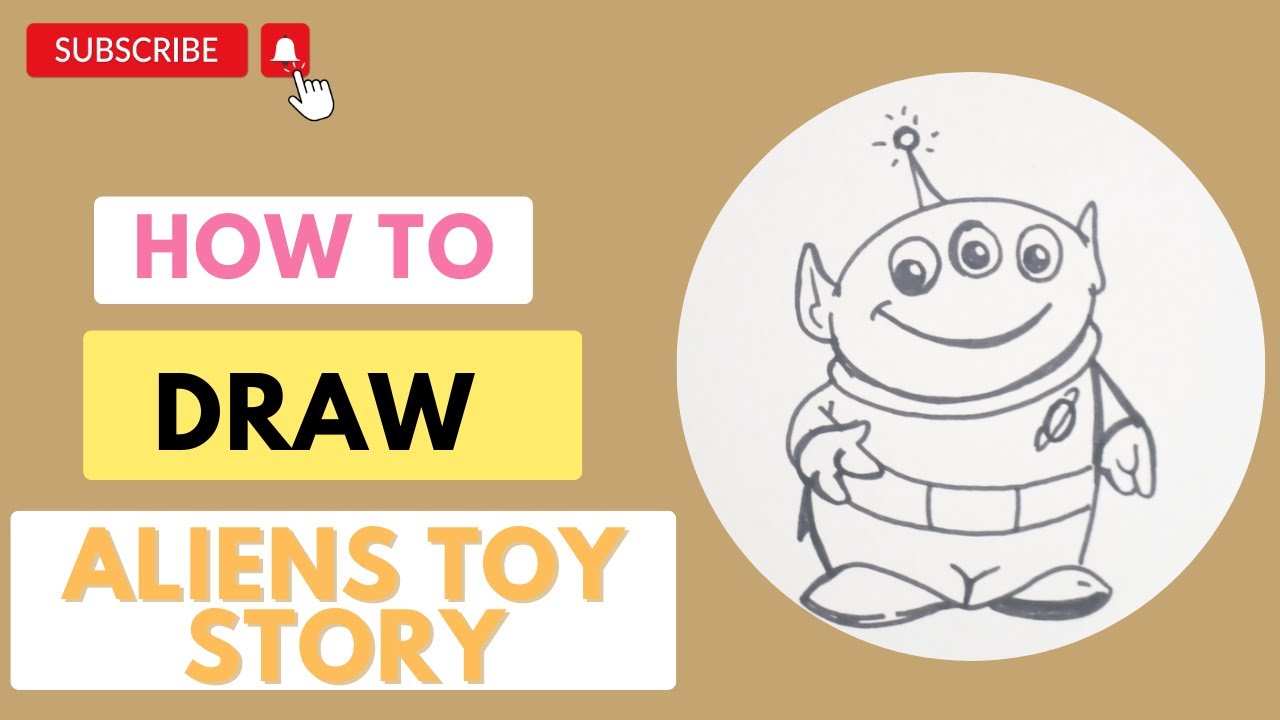 Como desenhar ALIEN (Toy Story) passo a passo, fácil e rápido 