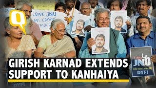 Playwright Girish Karnad Expresses Solidarity with Kanhaiya Kumar