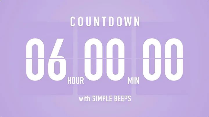 6 Hour Countdown Timer ⏳ Flip Clock with Bell Alerts 💜🔔
