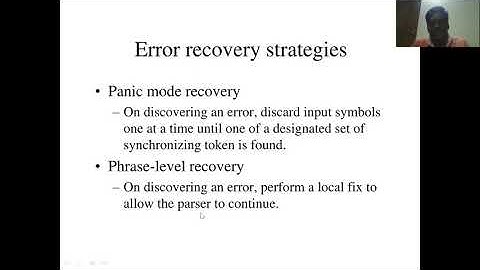 Error Recovery in LR Parsing