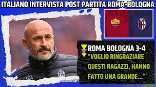 Vincenzo Italiano Intervista Post Roma Bologna Oggi Abbiamo Fatto Un Impresa Storica...