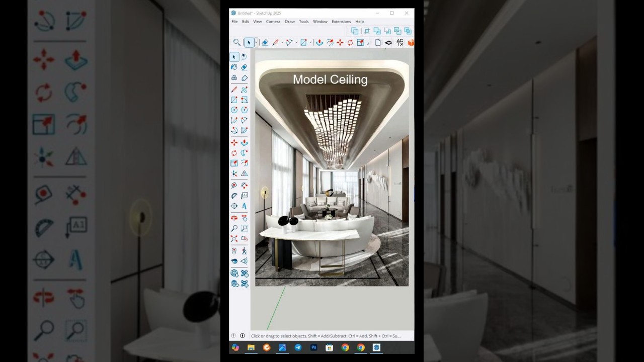 Model Ceiling with Plugin PlacerSurTN | 