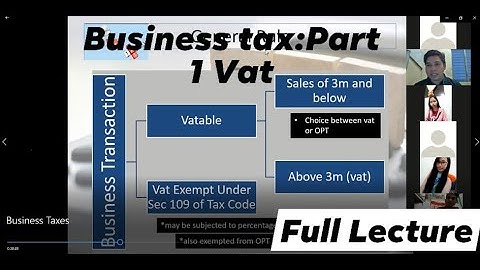 Business Tax -Value Added Tax (VAT) Part 1