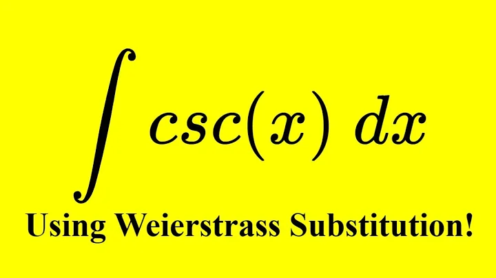 A very NICE & SIMPLE use of Weierstrass substitution.
