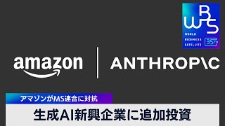 アマゾンが生成AI新興企業に追加投資4,200億円　 MS・オープンAI連合に対抗【WBS】（2024年3月28日）